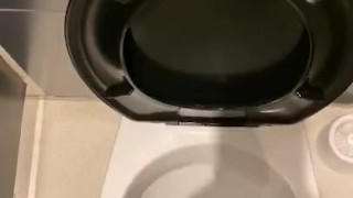 Go really Horny after a workout started to masturbate in gym toilets 