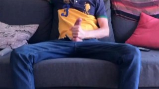 pleasuring myself on the couch