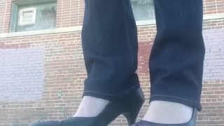 Black Heels Crush and Squish Grapes