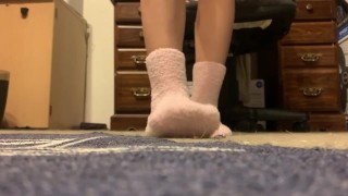 Giantess Kristine In fuzzy socks