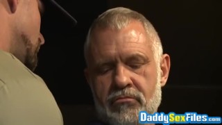 Mature daddy gets dominated by horny buff jock