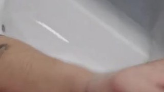 Quick jerk off and cum in the shower 