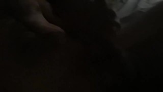 Playing with thick cock