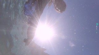 Kate Clover underwater.