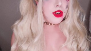 Harley Quinn Cums To fast from Dildo and Vibrator