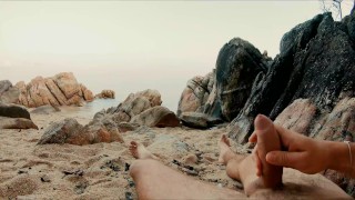 Jerking iff at the beach