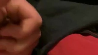 Using my boxers clean up my cumshot 