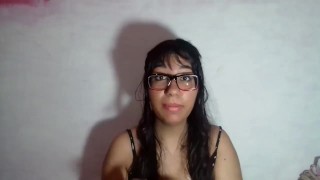 student getting ready to fuck herself on exam