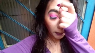 Messing up the hair