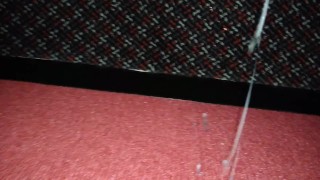 Me cumming on the movie theater wall