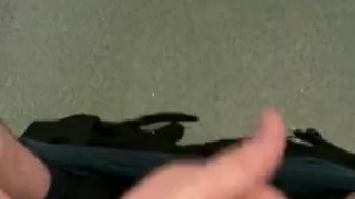 Back at it again wanking at work had big cumshot on the wall 
