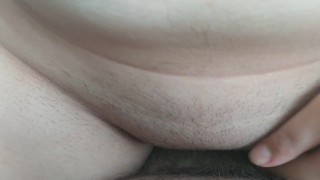 girl fast milking daddy's cock in cowgirl pos this morning to creampie