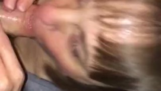 stepmommy sucking his cock dry