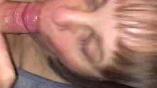 stepmommy sucking his cock dry