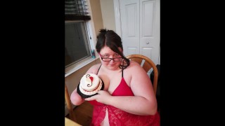 BBW Amputee Smashes Cake Teaser