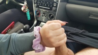 Handjob while she drives