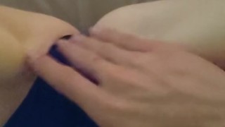 He plays with her pussy before fucking her 