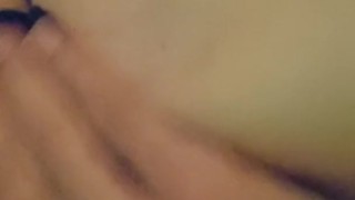 He plays with her pussy before fucking her 