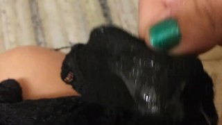Showing you todays grool filled panties(so slimy i have to change)