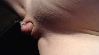 Big wet clit humps the edge