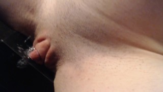 Big wet clit humps the edge