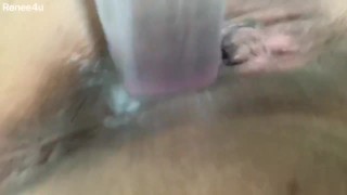 Fucking myself with big dildo