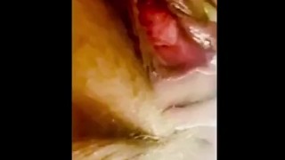 Hot BBW squirts herself in the face - solo play