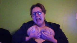 Frazzle Shows off her 38DDD TITS!