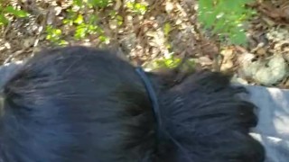 Sexy ebony lovin white daddy in the woods at Myrtle beach SC