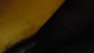 Hot Black chick chained up for white daddy
