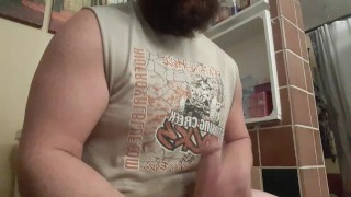 Sniffing our Nanny's dirty panties and cum all over them