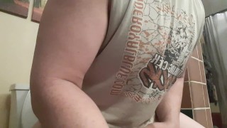 Sniffing our Nanny's dirty panties and cum all over them
