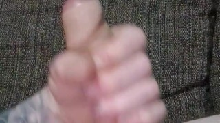 Masturbation with slow-mo cum shot