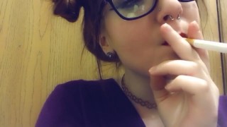 Babygirl_goth Red lipstick SFW Smoking