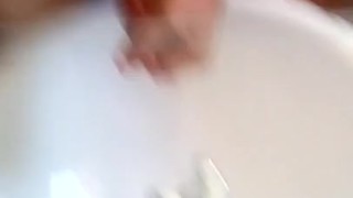 Cumming in sink