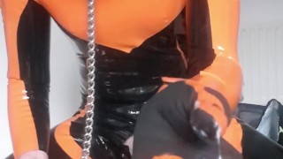 Rubber drone self pleasure