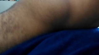 Moaning and groaning while humping pillow