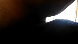Moaning and groaning while humping pillow