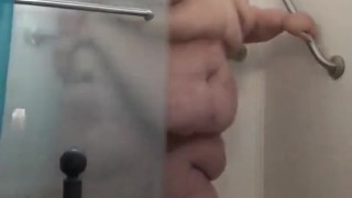 Ssbbw taking a Shower
