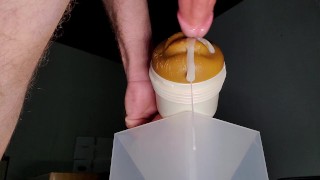 Deep throating lubed lips covering in Cum!