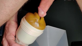 Deep throating lubed lips covering in Cum!