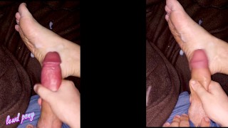 4k guy jerking off dick with foot, footjob Trailer