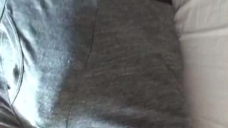 Tease me with leggings and underwear with my hard dick 1/3