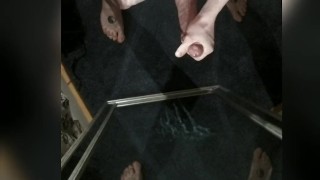 Big dick twink drops off a massive load