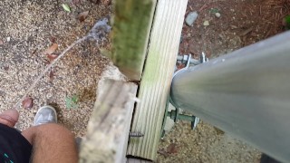  Boy Pissing Outdoors