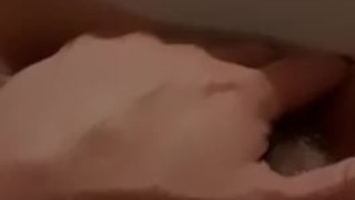 Playing with my hairy wet pussy taking a bath. I was so extremely wet...