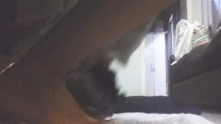 close up feet and showing hole