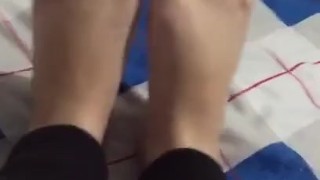 tici feet tici_feet @tici_feet shoeplaying and taking off my socks