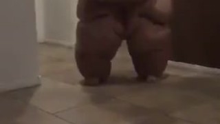 Ssbbw Jumping Up and Down slow motion 