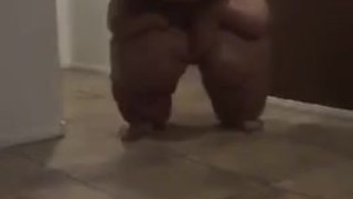 Ssbbw Jumping Up and Down slow motion 
